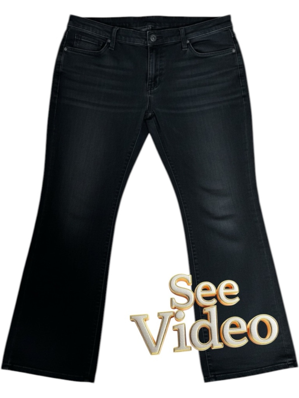 LEVI’S 414 Classic Straight Stretchy Black Jeans 24W